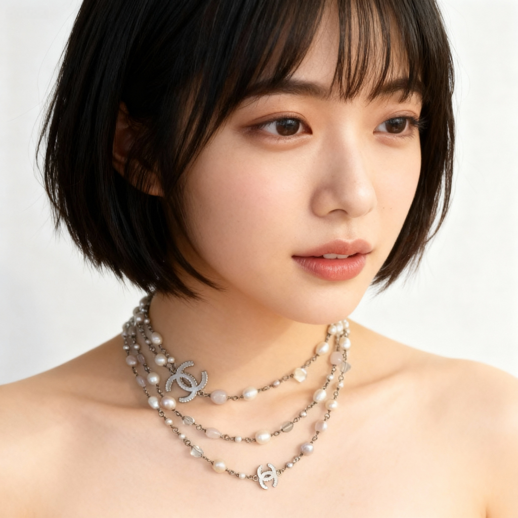 シャネル　ココマーク　パール　ロングネックレス