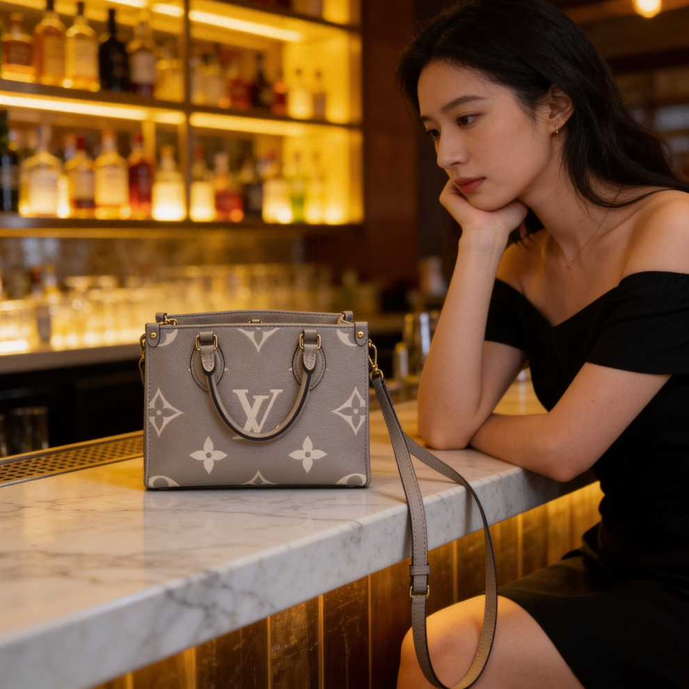 ルイ・ヴィトン　モノグラム　アンプラント　オンザゴー　PM　2WAY　ショルダー　ハンドバッグ