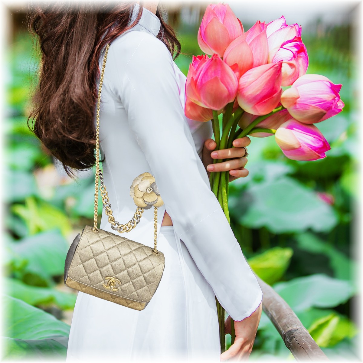 シャネル　ラムスキン　ミニマトラッセ　　チェーン　ショルダーバッグ