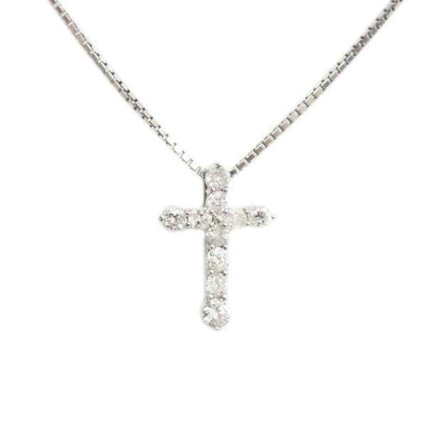 ダイヤモンド　0.5ct　クロス　ネックレス